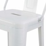 ΣΚΑΜΠΟ BAR ME ΠΛΑΤΗ ΜΕΤΑΛΛΙΚΟ MELITA-PRO HM8643.41 ΛΕΥΚΟ ΜΑΤ 42x42x100Υεκ. - Image 9