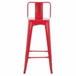 ΣΚΑΜΠΟ BAR ME ΠΛΑΤΗ ΜΕΤΑΛΛΙΚΟ MELITA-PRO HM8643.44 ΚΟΚΚΙΝΟ 42x42x100Υεκ. - Image 3
