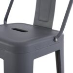 ΣΚΑΜΠΟ BAR ME ΠΛΑΤΗ ΜΕΤΑΛΛΙΚΟ MELITA-PRO HM8643.50 ΓΚΡΙ 42x42x100Υεκ. - Image 9