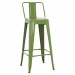 ΣΚΑΜΠΟ BAR ME ΠΛΑΤΗ ΜΕΤΑΛΛΙΚΟ MELITA-PRO HM8643.53 LIGHT OLIVE GREEN 42x42x100Υεκ.