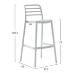 ΣΚΑΜΠΟ BAR ΠΟΛΥΠΡΟΠΥΛΕΝΙΟΥ SNOD HM6099.01 ΛΕΥΚΟ 37,2x50x101,5Υεκ. - Image 2