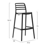 ΣΚΑΜΠΟ BAR ΠΟΛΥΠΡΟΠΥΛΕΝΙΟΥ SNOD HM6099.02 ΜΑΥΡΟ 37,2x50x101,5Υεκ. - Image 2
