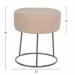 ΣΚΑΜΠΟ KARLO HM8411.23 ΜΕ ΛΕΥΚΟ ΜΠΟΥΚΛΕ ΥΦΑΣΜΑ ΜΕ ΑΣΗΜΙ ΒΑΣΗ Φ35x41Υεκ. - Image 2