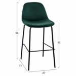 ΣΚΑΜΠΟ VINCENT HM9298.13 ΜΕΣΑΙΟΥ ΥΨΟΥΣ ΚΥΠΑΡΙΣΣΙ ΜΕ ΜΕΤΑΛΛΙΚΑ ΠΟΔΙΑ 47x51x96 εκ. - Image 2