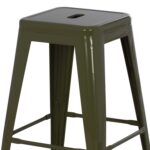 ΣΚΑΜΠΟ ΜΕΣΑΙΟΥ ΥΨΟΥΣ ΜΕΤΑΛΛΙΚΟ MELITA-PRO HM8573.43 DARK OLIVE GREEN 43x43x67Υεκ. - Image 4