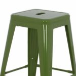 ΣΚΑΜΠΟ ΜΕΣΑΙΟΥ ΥΨΟΥΣ ΜΕΤΑΛΛΙΚΟ MELITA-PRO HM8573.53 ΣΕ LIGHT OLIVE GREEN 43x43x67Υεκ. - Image 5