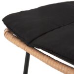 ΣΚΑΜΠΟ ΜΕΣ.ΥΨΟΥΣ ALLEGRA HM5644.11 ΜΕΤΑΛΛΟ&ΜΑΞΙΛΑΡΙ ΜΑΥΡΟ-WICKER ΜΠΕΖ 53x56x107Υεκ. - Image 8