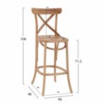 ΣΚΑΜΠΟ ΜΕΣ.ΥΨΟΥΣ GIOLIANA HM8750.15 ΞΥΛΟ ΟΞΙΑΣ DARK HONEY-PLYWOOD ΚΑΘΙΣΜΑ 46x46x101Υεκ. - Image 2