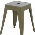 ΣΚΑΜΠΟ ΜΕΤΑΛΛΙΚΟ MELITA HM0096.43 ΣΕ DARK OLIVE ΧΡΩΜΑ 37x37x45Υεκ. - Image 5