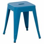 ΣΚΑΜΠΟ ΜΕΤΑΛΛΙΚΟ MELITA HM0096.48 ΣΕ ΜΠΛΕ ΧΡΩΜΑ 37x37x45Υεκ. - Image 4