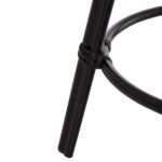 ΣΚΑΜΠΟ ΜΠΑΡ ΑΛΟΥΜΙΝΙΟΥ ΜΕΣΑΙΟΥ ΥΨΟΥΣ CHINO HM6286.02 BAMBOO LOOK & TEXTILENE ΜΑΥΡΟ 43x43x65Υεκ - Image 7