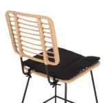 ΣΚΑΜΠΟ ΜΠΑΡ ALLEGRA HM5455.11 ΜΕΤΑΛΛΟ&ΜΑΞΙΛΑΡΙ ΜΑΥΡΟ-WICKER ΜΠΕΖ 56x59x116,5Υεκ. - Image 9