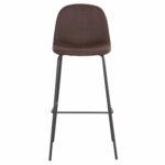ΣΚΑΜΠΟ ΜΠΑΡ VINCENT HM8579.23 ΚΑΦΕ ΥΦΑΣΜΑ-ΜΑΥΡΟΣ ΜΕΤΑΛΛΙΚΟΣ ΣΚΕΛΕΤΟΣ 47x46x104Υεκ. - Image 3