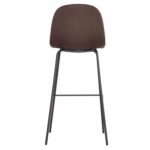 ΣΚΑΜΠΟ ΜΠΑΡ VINCENT HM8579.23 ΚΑΦΕ ΥΦΑΣΜΑ-ΜΑΥΡΟΣ ΜΕΤΑΛΛΙΚΟΣ ΣΚΕΛΕΤΟΣ 47x46x104Υεκ. - Image 6