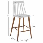 ΣΚΑΜΠΟ ΜΠΑΡ VANESSA HM9300.01 ΛΕΥΚΟ ΜΕΣΑΙΟΥ ΥΨΟΥΣ 43x45x97Υεκ. - Image 2