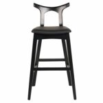 ΣΚΑΜΠΟ ΜΠΑΡ USOPP HM9951.02 RUBBERWOOD & PU ΣΕ ΜΑΥΡΟ 49x53x99,5Υεκ. - Image 3