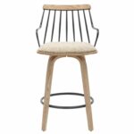 ΣΚΑΜΠΟ ΜΠΑΡ JUDI HM9985.01 WHITE WASH Κ.Π.-ΜΑΥΡΟ ΜΕΤΑΛΛΟ-ΜΠΕΖ ΥΦΑΣΜΑ 48x52x92Υεκ - Image 3