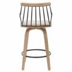 ΣΚΑΜΠΟ ΜΠΑΡ JUDI HM9985.01 WHITE WASH Κ.Π.-ΜΑΥΡΟ ΜΕΤΑΛΛΟ-ΜΠΕΖ ΥΦΑΣΜΑ 48x52x92Υεκ - Image 6
