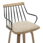 ΣΚΑΜΠΟ ΜΠΑΡ JUDI HM9985.01 WHITE WASH Κ.Π.-ΜΑΥΡΟ ΜΕΤΑΛΛΟ-ΜΠΕΖ ΥΦΑΣΜΑ 48x52x92Υεκ - Image 7