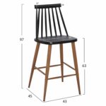 ΣΚΑΜΠΟ ΜΠΑΡ VANESSA ΜΑΥΡΟ ΜΕΣΑΙΟΥ ΥΨΟΥΣ HM9300.02 43x45x97Υεκ. - Image 2