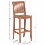 ΣΚΑΜΠΟ ΜΠΑΡ ΜΕ ΠΛΑΤΗ PAIPER HM18110 ΞΥΛΟ ΤΕΑΚ ΣΕ ΦΥΣΙΚΟ 40x49,5x114Υεκ. - Image 2