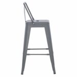 ΣΚΑΜΠΟ ΜΠΑΡ ΜΕΣΑΙΟΥ ΥΨΟΥΣ ΜΕΤΑΛΛΙΚΟ MELITA-PRO HM8574.50 ΓΚΡΙ 43x43x88Υεκ. - Image 4