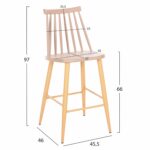 ΣΚΑΜΠΟ ΜΠΑΡ ΜΕΣ.ΥΨΟΥΣ VANESSA HM9300.25 ΚΑΠΟΥΤΣΙΝΟ PP & ΠΟΔΙΑ ΟΨΗ ΞΥΛΟΥ 45,5x46x97Υεκ - Image 2