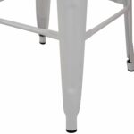ΣΚΑΜΠΟ ΜΠΑΡ ΜΕΤΑΛΛΙΚΟ MELITA-PRO HM8642.41 ΣΕ ΛΕΥΚΟ ΜΑΤ 43x43x78Υεκ. - Image 6
