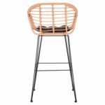 ΣΚΑΜΠΟ ΜΠΑΡ ΨΗΛΟ ALLEGRA HM5640.11 ΜΠΕΖ P.E. RATTAN-ΜΑΥΡΟ ΜΕΤΑΛΛΟ 54x55x108Υεκ. - Image 6