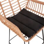 ΣΚΑΜΠΟ ΜΠΑΡ ΨΗΛΟ ALLEGRA HM5640.11 ΜΠΕΖ P.E. RATTAN-ΜΑΥΡΟ ΜΕΤΑΛΛΟ 54x55x108Υεκ. - Image 8