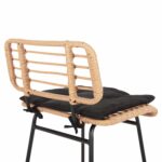 ΣΚΑΜΠΟ ΜΠΑΡ ΨΗΛΟ ALLEGRA HM5708.11 ΜΕΤΑΛΛΟ&ΜΑΞΙΛΑΡΙ ΜΑΥΡΟ-WICKER ΜΠΕΖ 48x49x99,5Υεκ. - Image 7