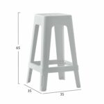 ΣΚΑΜΠΟ ΠΟΛΥΠΡΟΠΥΛΕΝΙΟΥ ΤΕΤΡΑΓΩΝΟ ZEB HM6128.01 ΛΕΥΚΟ 35x35x65Υεκ. - Image 2