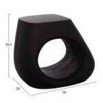 ΣΚΑΜΠΟ ΣΑΛΟΝΙΟΥ LANS HM4691.01 FIBER CEMENT ΣΕ ΜΑΥΡΟ--58x28x45.5Υεκ. - Image 2