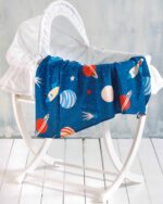 Βρεφικό Σεντόνι Κούνιας Βαμβακερό Space Odyssey Blue 80x110εκ. Rythmos - Image 2