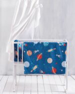 Βρεφικό Σεντόνι Κούνιας Βαμβακερό Space Odyssey Blue 80x110εκ. Rythmos