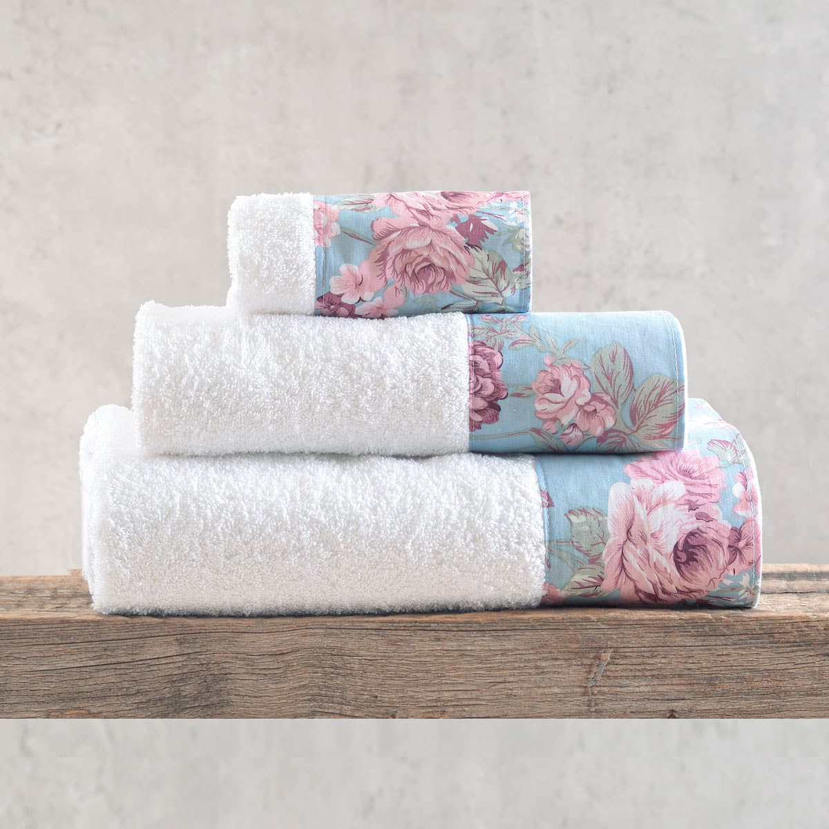 springtime_towel_set1 Σετ Πετσέτες Βαμβακερές 3τεμ Springtime Μπλέ 500gr Rythmos - Image 1