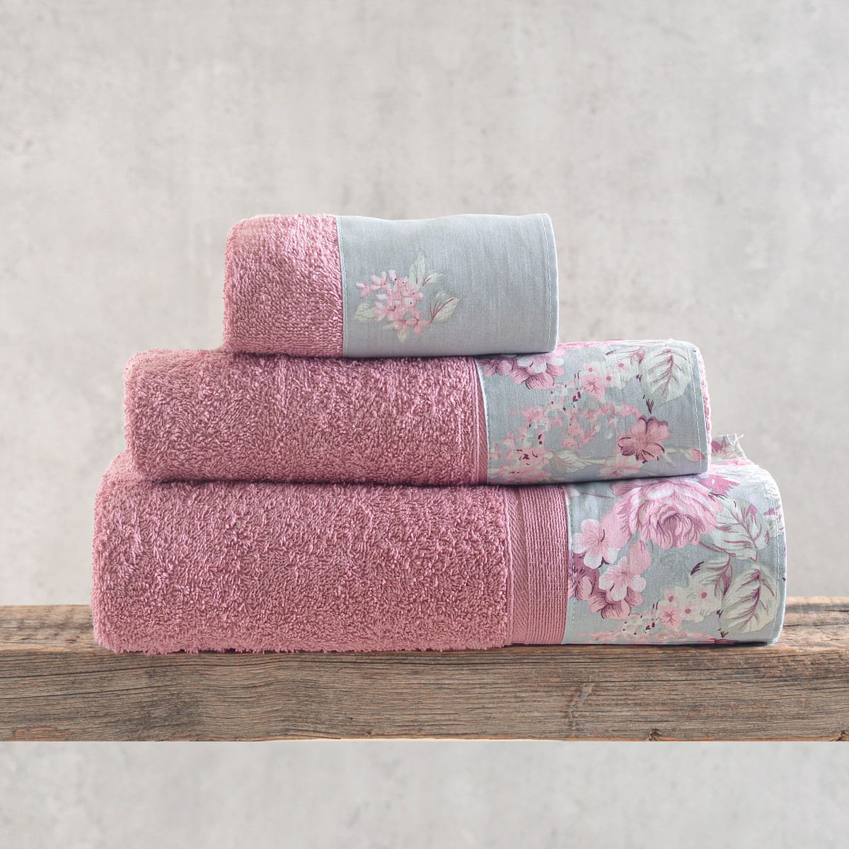 springtime_towel_set2 Σετ Πετσέτες Βαμβακερές 3τεμ Springtime Πούδρα - Πράσινο 500gr Rythmos - Image 1