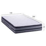 ΣΤΡΩΜΑ DREAMTOPIA FRANKLIN HM657.150 BONNELL SPRING ΜΕ ΑΝΩΣΤΡΩΜΑ 150x200x29Y εκ. - Image 2
