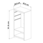 ΣΥΡΤΑΡΙΕΡΑ SANI HM18198.03 ΜΕΛΑΜΙΝΗ SONAMA-ΛΕΥΚΑ ΣΥΡΤΑΡΙΑ P.E. 45,5x30x92Υ - Image 2