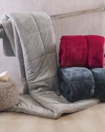 Κουβερτοπάπλωμα Παιδικό Μονό 160x220 Tilty Γκρί Μπλέ 710gr Rythmos - Image 2