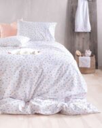 Σετ Παιδική Παπλωματοθήκη Βαμβακερή Μονή με Μαξιλαροθήκη Λευκο 160x250εκ. Rythmos