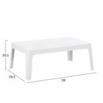 ΤΡΑΠΕΖΑΚΙ ΟΡΘΟΓΩΝΙΟ SLEEK HM6367.01 ΠΟΛΥΠΡΟΠΥΛΕΝΙΟ ΣΕ ΛΕΥΚΟ 99x59.5x39.5Υεκ. - Image 2