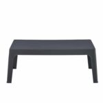 ΤΡΑΠΕΖΑΚΙ ΟΡΘΟΓΩΝΙΟ SLEEK HM6367.10 ΠΟΛΥΠΡΟΠΥΛΕΝΙΟ ΣΕ ΣΚΟΥΡΟ ΓΚΡΙ 99x59.5x39.5Υεκ. - Image 3