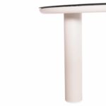 ΤΡΑΠΕΖΙ ΑΛΟΥΜΙΝΙΟΥ DOSUN HM6201.02 ΚΡΕΜ ΣΚΕΛΕΤΟΣ-3D PRINT ΓΥΑΛΙ-ΚΕΡΑΜΙΚΟ LOOK Φ120εκ - Image 7