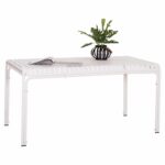 ΤΡΑΠΕΖΙ ΑΛΟΥΜΙΝΙΟΥ RACHEL HM6339.02 ΛΕΥΚΟ 150x80x75Υεκ.