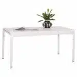 ΤΡΑΠΕΖΙ ΑΛΟΥΜΙΝΙΟΥ RACHEL HM6339.02 ΛΕΥΚΟ 150x80x75Υεκ.