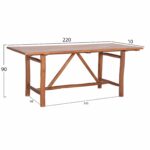 ΤΡΑΠΕΖΙ GROOVE HM9390.01 ΑΠΟ ΞΥΛΟ ΜΑΣΙΦ ΤΕΑΚ 220X100X90Υεκ. - Image 2