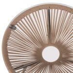 ΤΡΑΠΕΖΙ ΒΟΗΘΗΤΙΚΟ ALLEGRA ΜΑΥΡΟ ΜΕΤΑΛΛΟ ME TWISTED WICKER ΦΥΣΙΚΟ HM5873.01 Φ47Χ45Υεκ. - Image 4