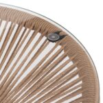 ΤΡΑΠΕΖΙ ΒΟΗΘΗΤΙΚΟ ALLEGRA ΜΑΥΡΟ ΜΕΤΑΛΛΟ ME TWISTED WICKER ΦΥΣΙΚΟ HM5873.01 Φ47Χ45Υεκ. - Image 6