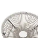 ΤΡΑΠΕΖΙ ΒΟΗΘΗΤΙΚΟ ALLEGRA HM5874.03 ΜΕΤΑΛΛΟ ΜΑΥΡΟ-ΣΥΝΘ. RATTAN ΜΠΕΖ Φ47x45Yεκ. - Image 4
